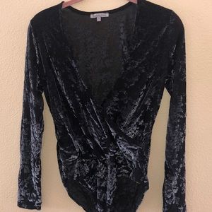 Velvet one piece bodysuit